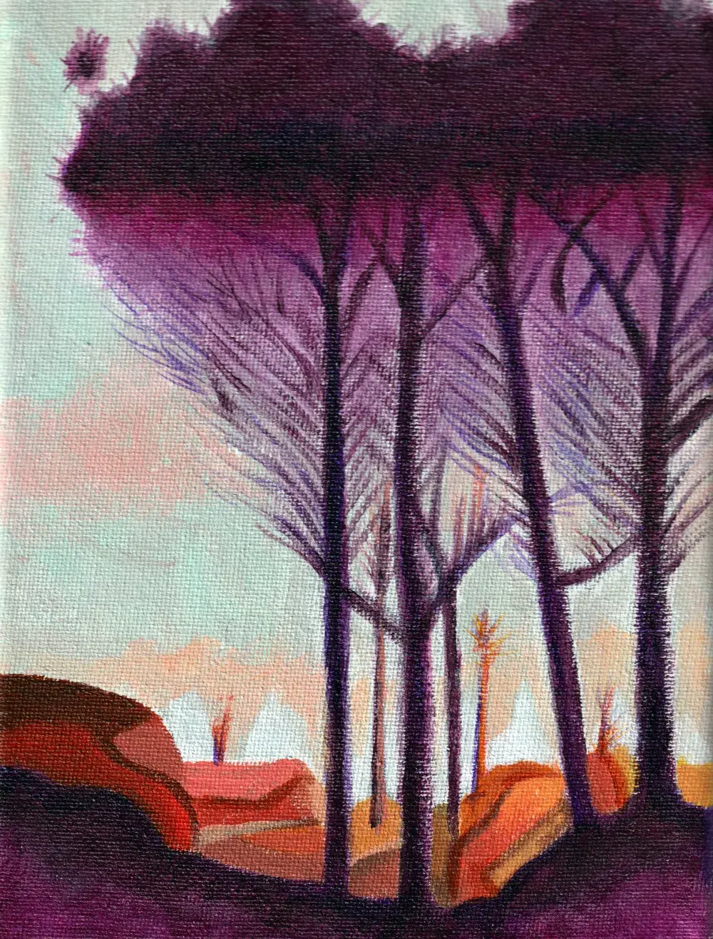 Abstract tree purple